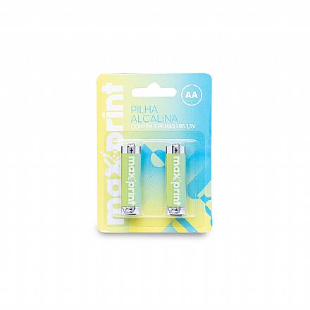 Pilha Alcalina AA Maxprint LR6 - 2 unidades - 756339