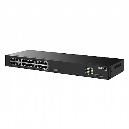 Switch 24 Portas Intelbras S1124G - Gigabit - Rack 1U - QoS - Bivolt
