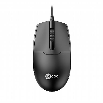 Mouse USB Lecoo MS101 - 1200dpi - Ambidestro - Preto