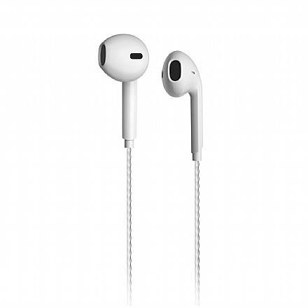 Fone de Ouvido Intra-Auricular Lecoo EH104WH - Microfone - Conector P3 - Branco