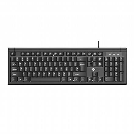 Teclado USB Lecoo KB101 - ABNT2 - Preto