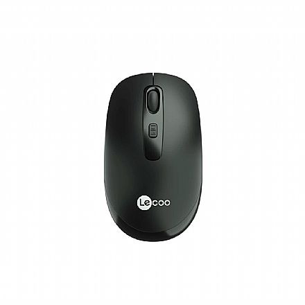 Mouse sem Fio Lecoo WS205 - 2.4GHz - 1600dpi - Ambidestro - Ergonomico - Preto