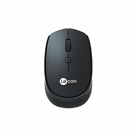 Mouse sem Fio Lecoo WS202 - 2.4GHz - 1200dpi - Ambidestro - Ergonomico - Preto