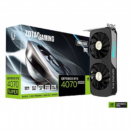 GeForce RTX 4070 Super 12GB GDDR6X 192bits - Zotac Twin Edge OC - ZT-D40720H-10M