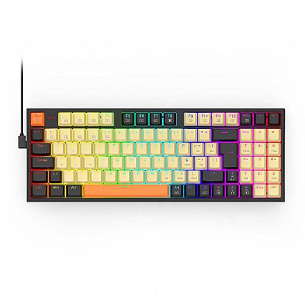 Teclado Mecânico Gamer Redragon Kitava - ABNT2 - RGB - Switch Brown - Preto - K636CLO-RGB