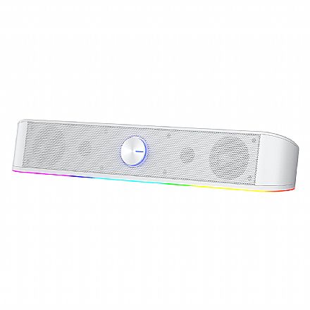 Soundbar Gamer Redragon Adiemus - 6W - Design Minimalista - Iluminação RGB - Conector P2 e Energia USB - Branco - GS560W