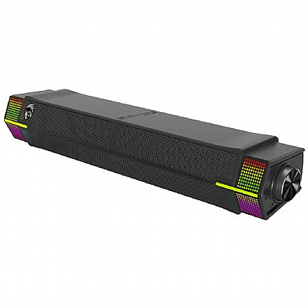 Caixa de Som Gamer Redragon Yorick - 4W - Portátil - Função Soundbar - Bluetooth 5.3 - Energia USB - RGB - Preto - GS511