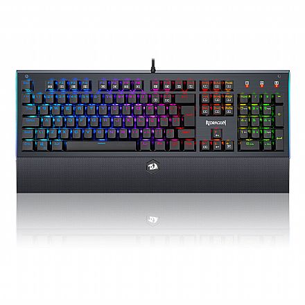 Teclado Mecânico Gamer Redragon Aryaman - ABNT2 - RGB Chroma Mark II - Switch Brown - Preto - K569RGB PT-Brown