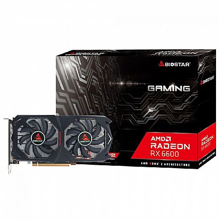 Placa de Vídeo AMD Radeon RX 6600 8GB DDR6 128bits - Biostar VA6606RM81-TBMRH-BS2