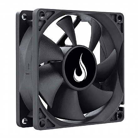 Cooler 80mm Rise Mode - 1500 RPM - 12V - Preto - RM-BK-02-FB