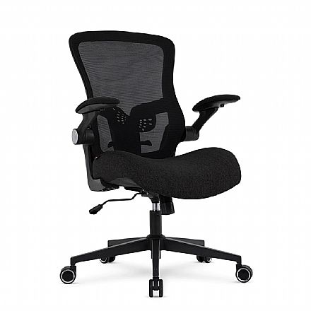 Cadeira de Escritório DT3 Vita Super - Ergonômica - Assento Anatômico - Suporte Lombar - Encosto Reclinável - Preta - 14243-4