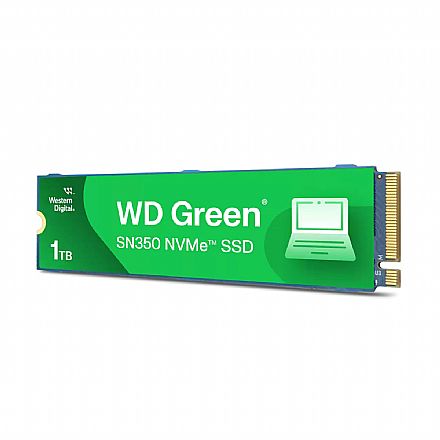 SSD M.2 1TB WD Green - NVMe - Leitura 2400MB/s - Gravação 1850MB/s - WDS100T2GOC