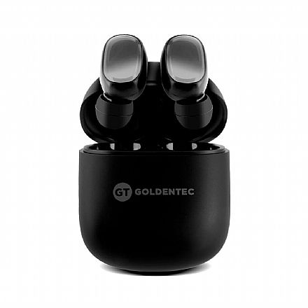 Fone de Ouvido Bluetooth Earbud Goldentec Drop TWS - Microfone - TWS - Case carregador - Preto - 52395