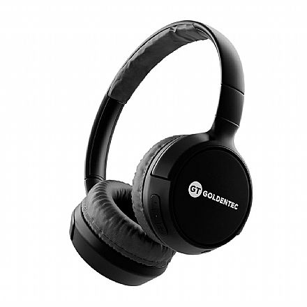 Fone de Ouvido Bluetooth Goldentec GT Go - Microfone - Player Micro SD - 12h Bateria - Preto - 63282