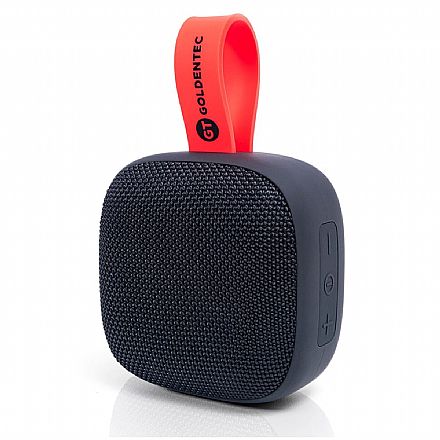 Caixa de Som Bluetooth Goldentec GT Connect - Portátil - IPX6 - Até 8h Reprodução - Cartão de Memória e P2 - Preta - 61455