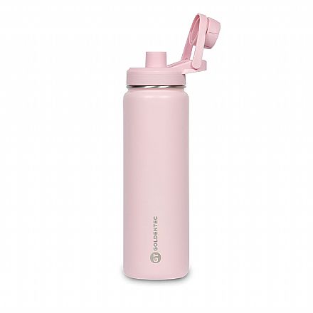 Garrafa Térmica Goldentec Colors - 500ml - Inox - Quente ou Frio por ate 24h - BPA Free - com Bico - Rosa - 60049