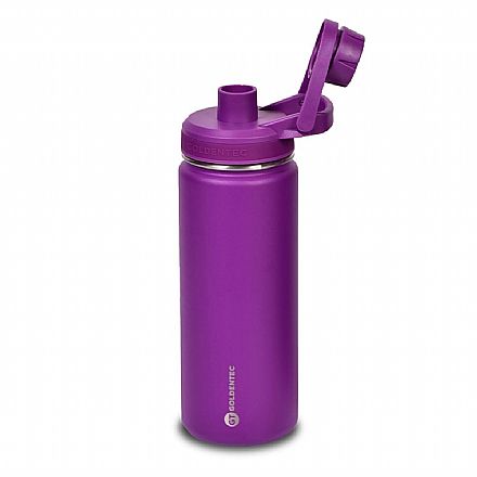 Garrafa Térmica Goldentec Colors - 500ml - Inox - Quente ou Frio por ate 24h - BPA Free - com Bico - Roxo - 60299