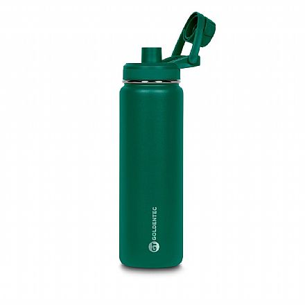 Garrafa Térmica Goldentec Colors - 750ml - Inox - Quente ou Frio por ate 24h - BPA Free - com Bico - Verde - 60081