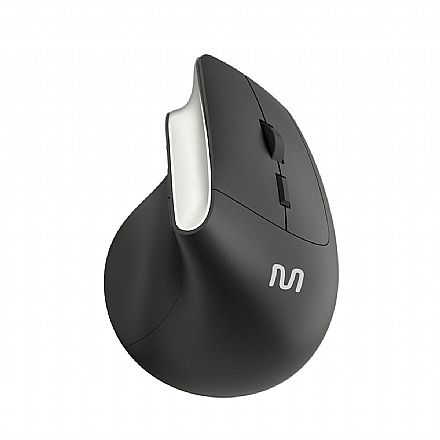 Mouse sem Fio Multilaser MS800 - Ergonômico - Botões Silenciosos - 1600dpi - Preto - MO384