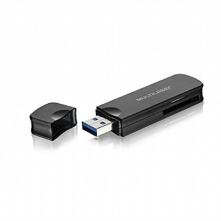 Leitor de Cartão de Memória Multilaser Super Speed - 5 Gbps - USB 3.0 - AC290