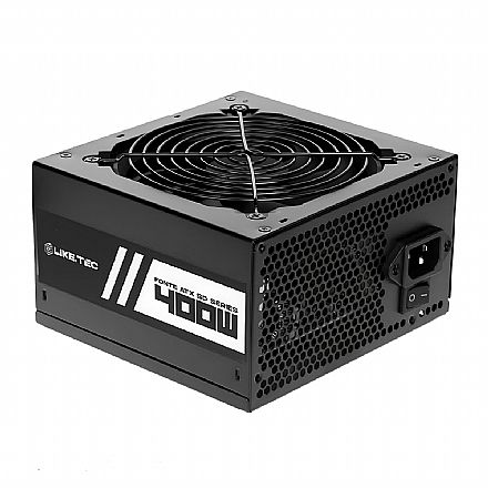 Fonte 400W Liketec Steel Diamond - PFC Ativo - Eficiência 82% - 80 PLUS® Bronze - Bivolt - Capacitores Japoneses