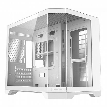 Gabinete Gamer Aquário Liketec Ilusion Snow - Vidro Temeprado - Micro-ATX - Branco - LC-CB2X2-ILUSION-2113