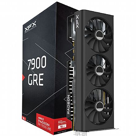 Placa de Vídeo AMD Radeon RX 7900 GRE 16GB GDDR6 256bits - XFX RX-79GMERCB9