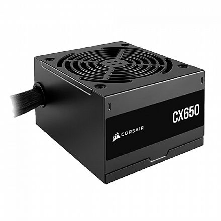 Fonte 650W Corsair CX650 - PFC Ativo - 88% Eficiência - 80 PLUS® Bronze - CP-9020278-BR