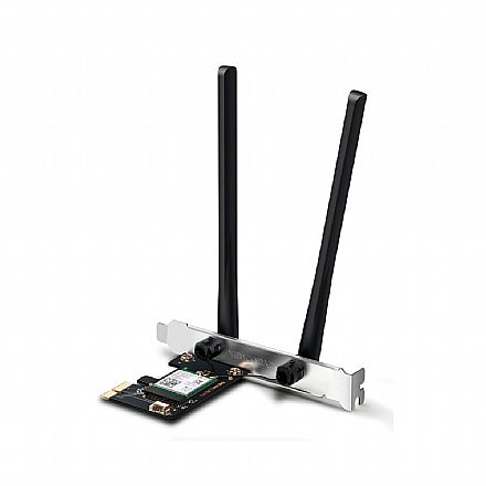 Placa de Rede Wi-Fi Mercusys MA80XE AX300 - Wi-Fi 6 e Bluetooth 5.2 - MU-MIMO - até 2402Mbps - PCI Express