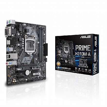 Placa Mãe Asus Prime H310M-A (LGA 1151 - DDR4 2666) Chipset Intel H310 - 8ª Geração - USB 3.1 - Slots M.2 - Micro ATX