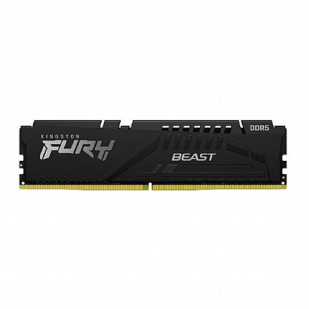 Memória 16GB DDR5 5200MHz Kingston Fury Beast - CL36 - Preto - KF552C36BBE/1