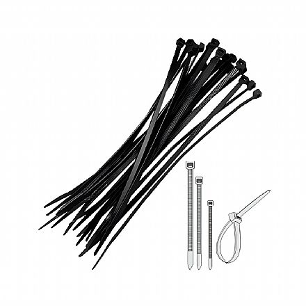 Abraçadeira Nylon 30cm para organização de cabos - pacote com 100 unidades - Fita Hellerman