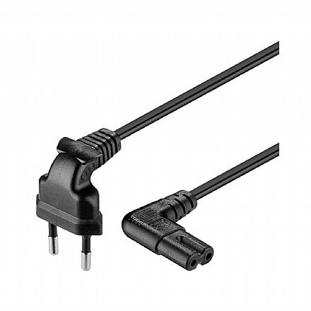 Cabo de Força 1.5 metro - Bipolar 1 - Plugue em L - Ideal para TVs, Monitores e Eletrônicos - CBF 21001
