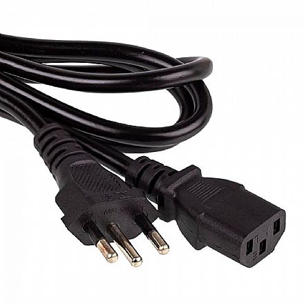 Cabo de Força 1,8 metro - Tripolar - NBR 14136 - 0,75mm / 10A - CBF.349