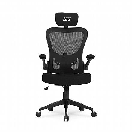 Cadeira De Escritório DT3 Vita H Black - Ergonômica - Assento Anatômico - Suporte Lombar - Encosto Reclinável - Preto - 14228-7
