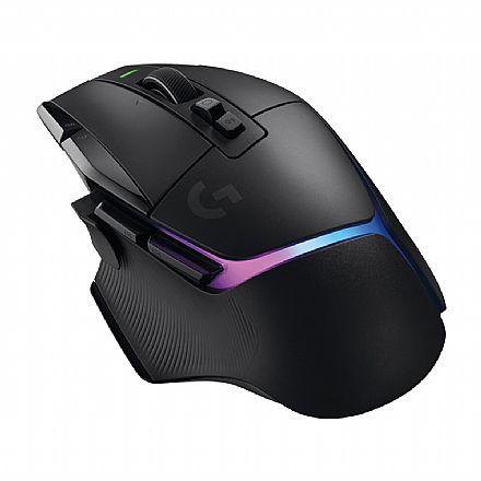 Mouse Gamer Logitech G502 X Plus - G HUB - Lightsync RGB - Sensor Hero 25K - Switches LightForce - 25600dpi - 13 Botões - Preto - 910-006161