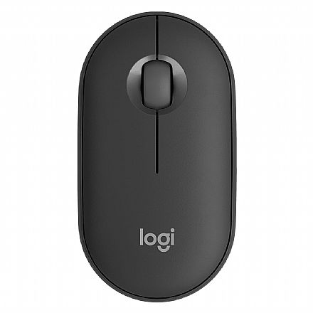 Mouse sem Fio Logitech Pebble 2 M350s - Bluetooth - Easy-Switch - 4000dpi - Compacto - Grafite - 910-007049