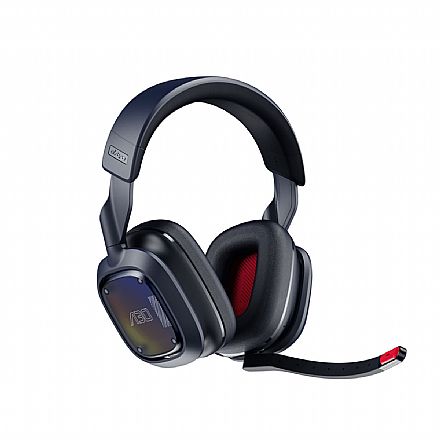 Headset Gamer sem Fio Logitech Astro A30 - para PlayStation, PC/MAC e Celular - Receptor USB LightSpeed ou Bluetooth - Azul - 939-000200
