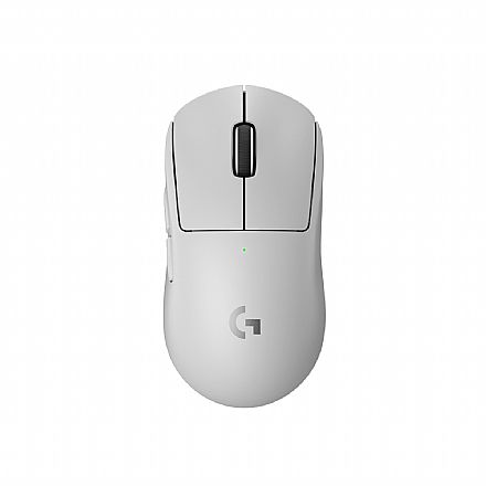 Mouse Gamer Sem Fio Logitech G Pro X Superlight 2 - 44.000dpi - Sensor HERO 2 - Receptor USB LightSpeed - Branco - 910-006637