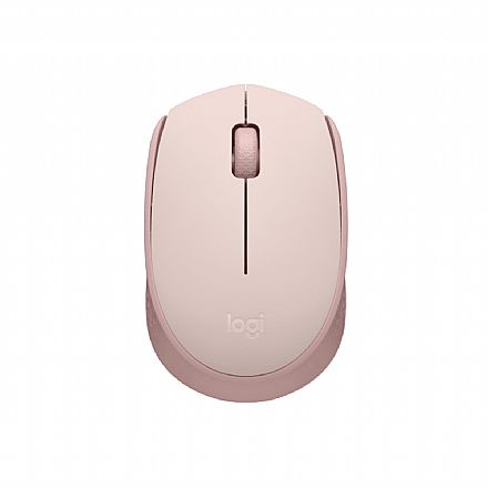 Mouse sem Fio Logitech M170 - 2.4GHz - 1000dpi - Rosa - 910-006862