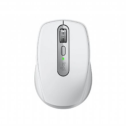 Mouse sem Fio Logitech MX Anywhere 3S - Bluetooth - 8000dpi - Logitech Flow - Cinza Claro - 910-006933
