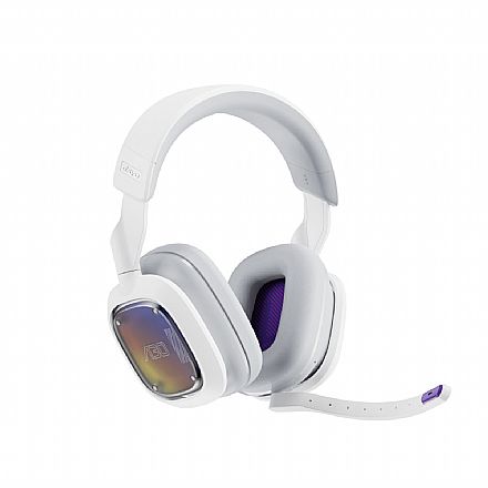 Headset Gamer sem Fio Logitech Astro A30 - para PlayStation, PC/MAC e Celular - Receptor USB LightSpeed ou Bluetooth - Branco - 939-001993