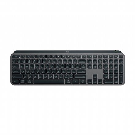 Teclado sem Fio Logitech MX Keys S - Padrão US - Bluetooth ou USB Logi Bolt - Iluminação Inteligente - Grafite - 920-011563