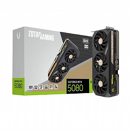 Placa de Vídeo GeForce RTX 5080 16GB GDDR7 256bits - Zotac Gaming - Solid OC Edition - DLSS 4 - ZT-B50800J-10P