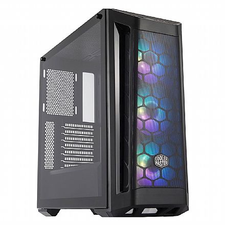 Gabinete Cooler Master Masterbox MB511 - Vidro Temperado - 3 x Fan 120mm ARGB - Mid-Tower - Preto - MCB-B511D-KGNN-RGA