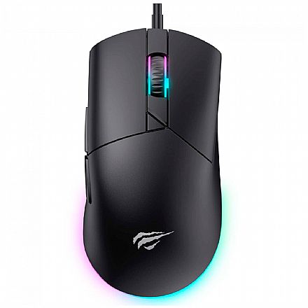 Mouse Gamer Havit MS1038 - 8000dpi - Iluminação RGB - HVMS-MS1038-BK