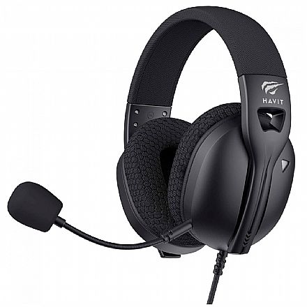 Headset Gamer Havit Fuxi H5D - Drivers 50mm - Microfone - Conexão P2 - Preto - HVGMH-FUXI-H5D-BK