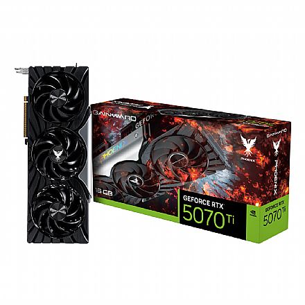 Placa de Vídeo GeForce RTX 5070 TI 16GB GDDR7 256bits - Phoenix Series - Gainward - DLSS 4 - NE7507T019T2-GB2031X