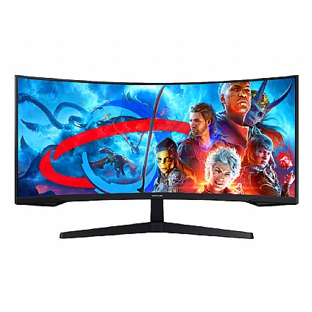 Monitor Gamer 34" Samsung Odyssey G5 Curvo - Ultra WQHD 3440x1440 - 165Hz - 1000R - HDR10 - FreeSync Premium - VESA - HDMI/DisplayPort - LC34G55TWWLMZD