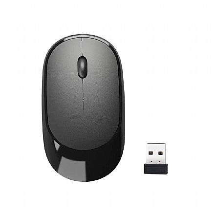 Mouse sem Fio Bright MS002 - 2.4GHz - 1600dpi - Preto